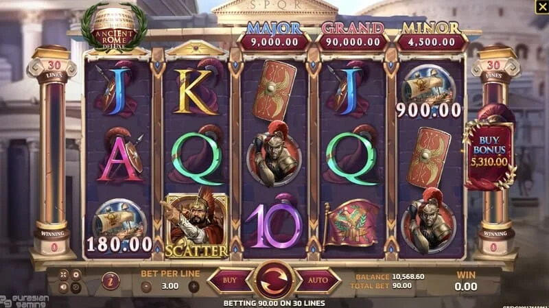 Ancient Rome Deluxe AI - bonus zaslon s dodatnim nagradama